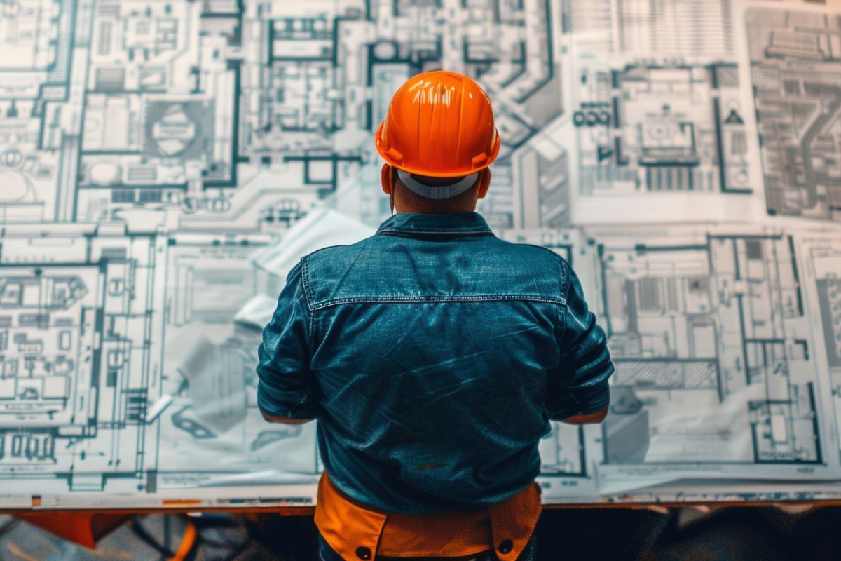 Obra de pavimentación con maquinaria y operario aplicando mecánica de suelos y diseño de pavimentos